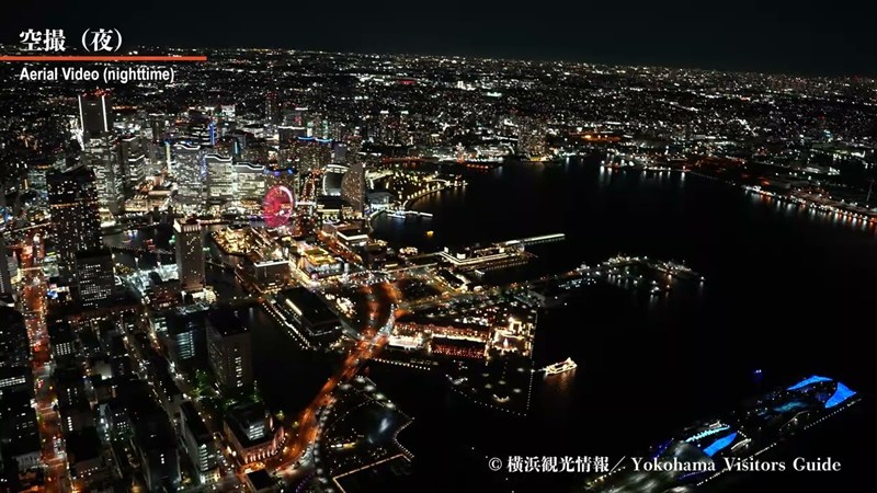 aerial video-night time