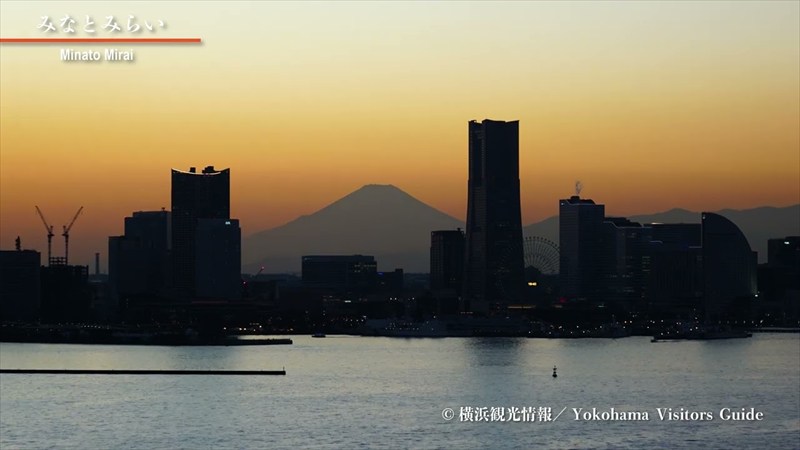 Mt. Fuji seen from Minato Mirai