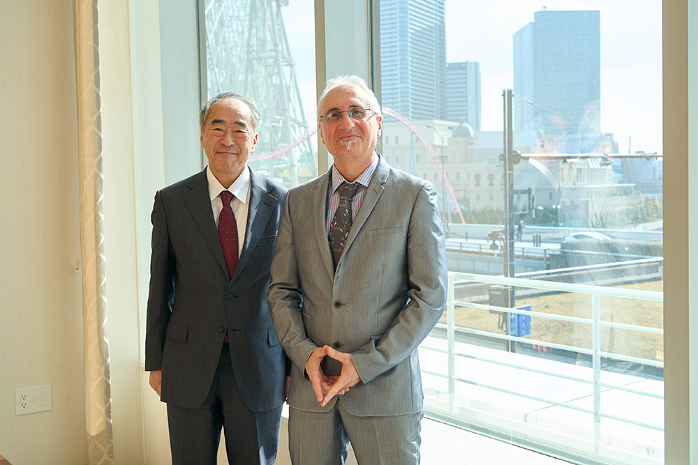 Left to right: conference chair, Prof. Tsuyoshi Takada, and President of IASMiRT, Mr. Emmanuel Viallet.